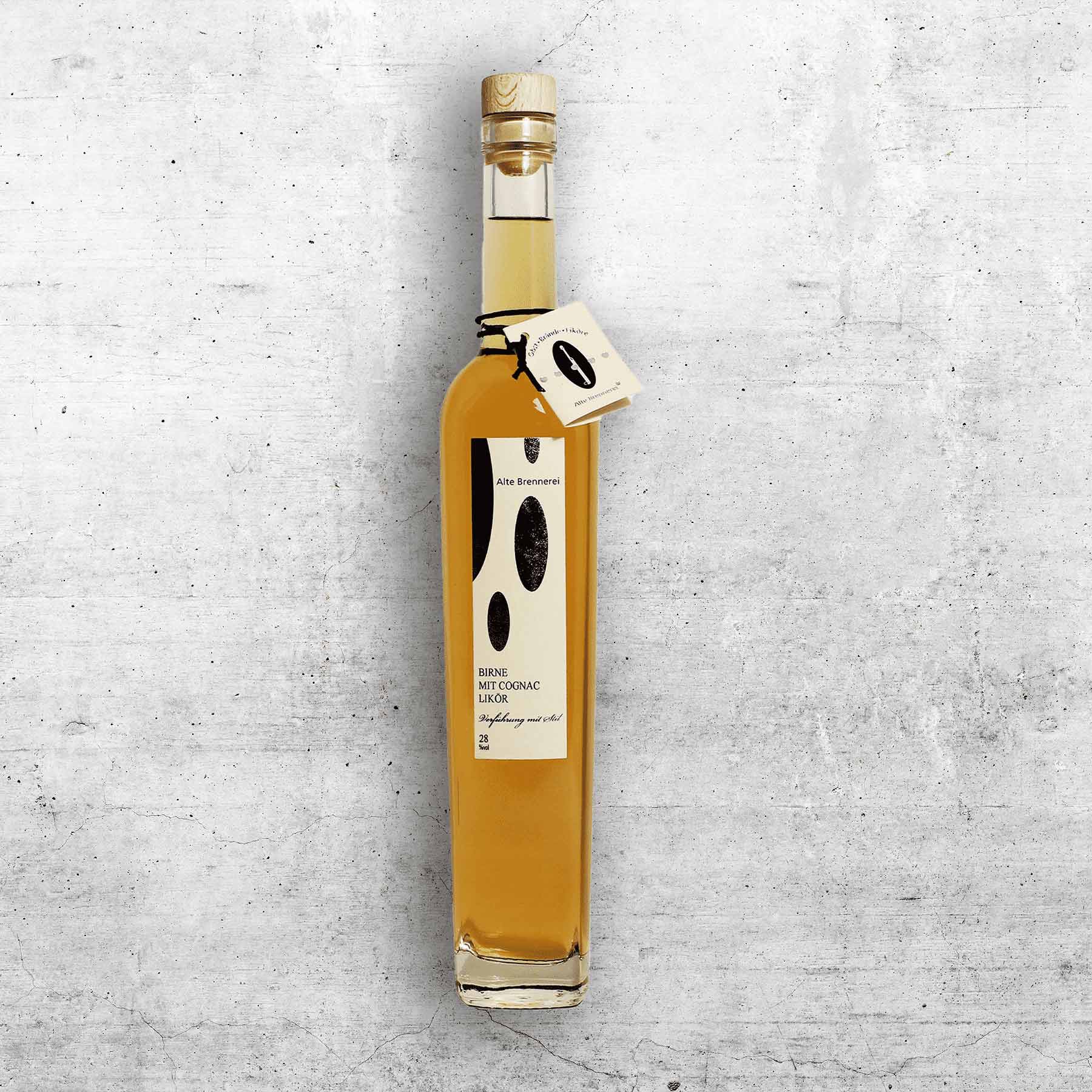 Birne mit Cognac Likör