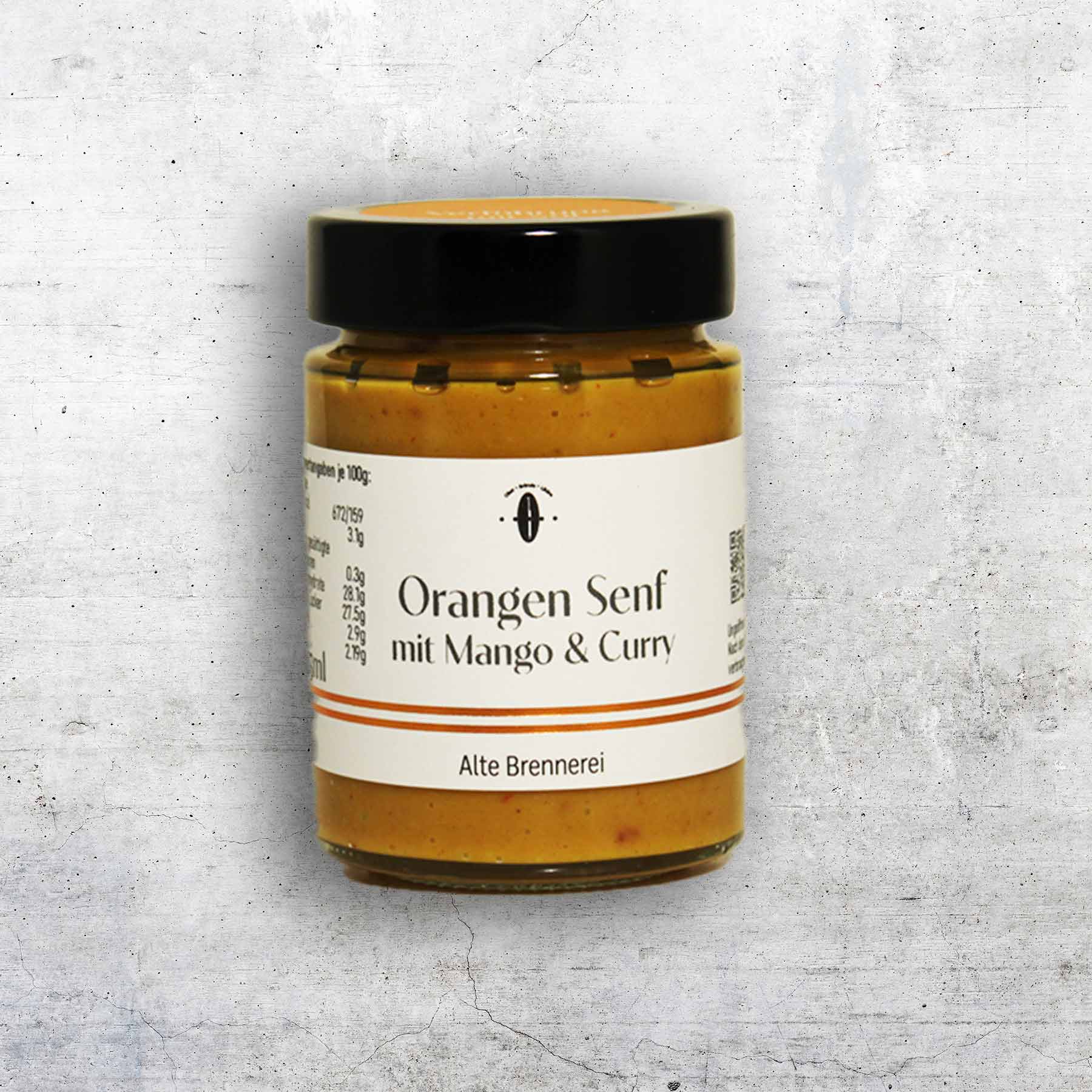 Orangensenf mit Mango und Curry