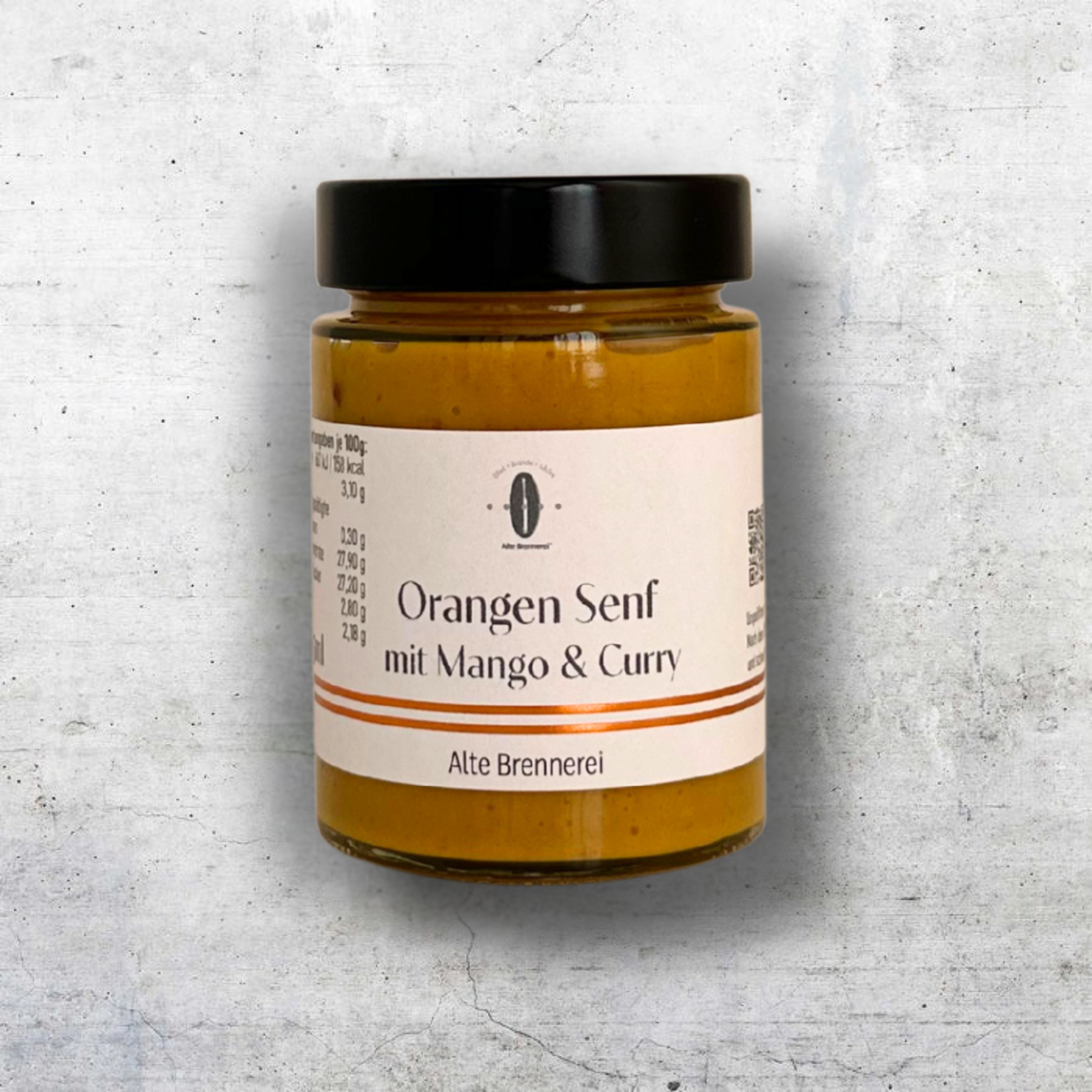Orangen Senf mit Mango und Curry