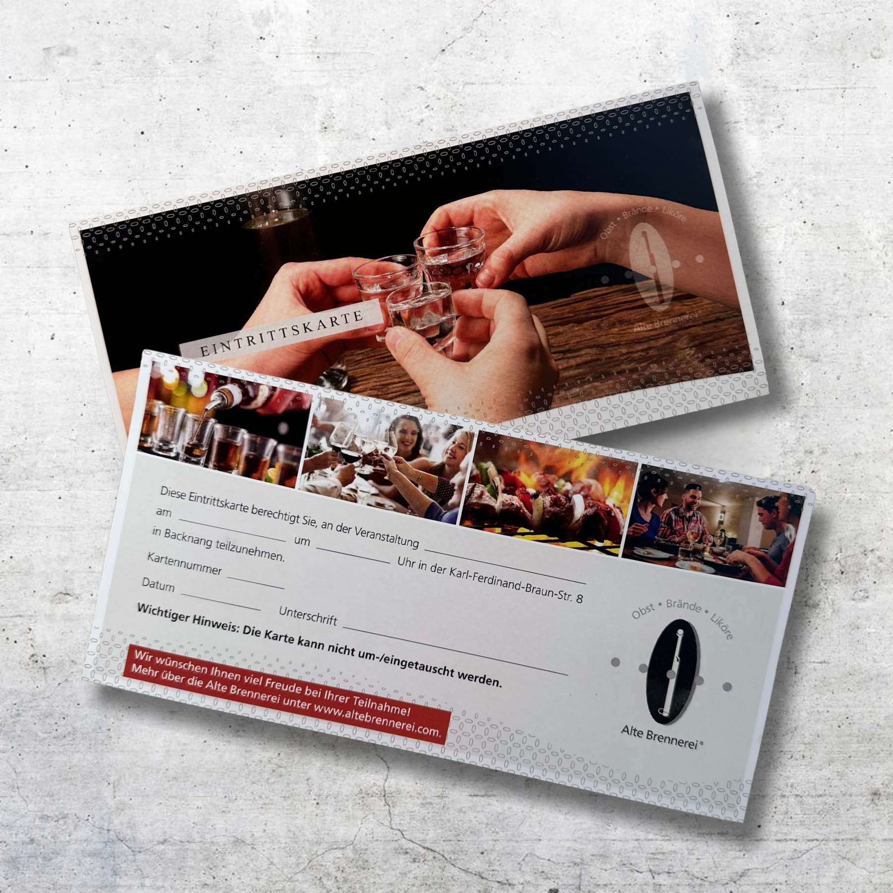 Tasting-Ticket Eintrittskarte