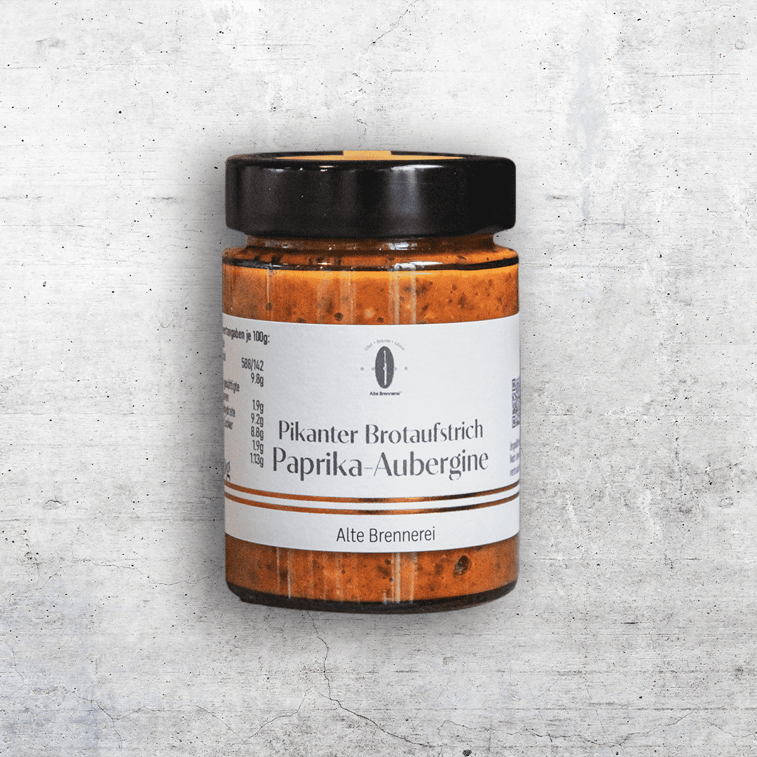 Paprika-Aubergine Brotaufstrich, vegan